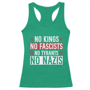 No Kings No Fascists No Nazis Racerback Tank Top Patriotic Political TS12 Irish Green Print Your Wear