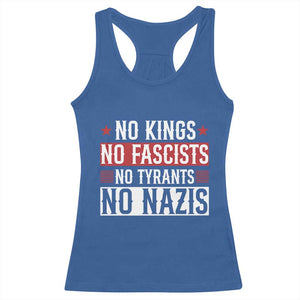 No Kings No Fascists No Nazis Racerback Tank Top Patriotic Political TS12 Royal Blue Print Your Wear