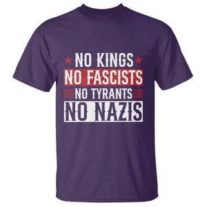 No Kings No Fascists No Nazis T Shirt Patriotic Political TS12 Purple Print Your Wear