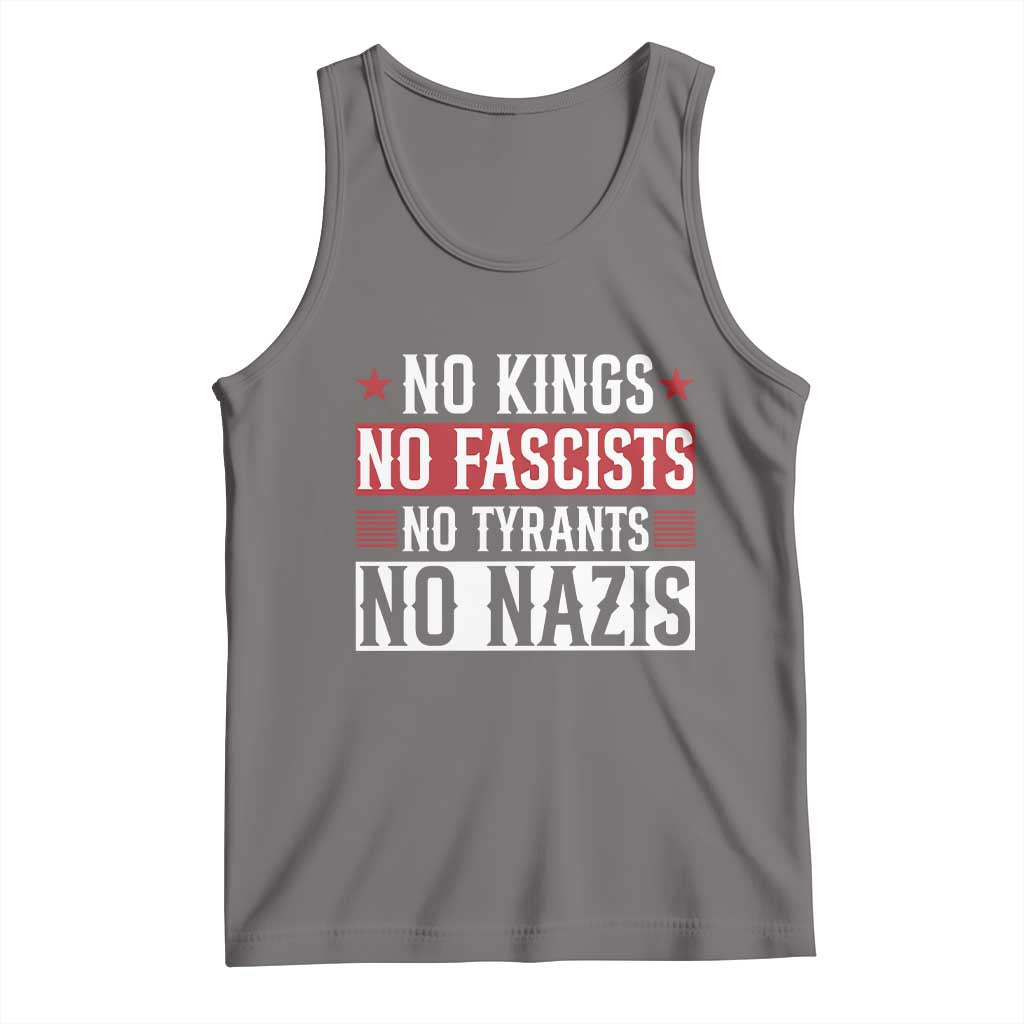 No Kings No Fascists No Nazis Tank Top Patriotic Political TS12 Deep Heather Print Your Wear