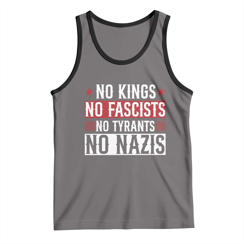 No Kings No Fascists No Nazis Tank Top Patriotic Political TS12 Deep Heather Black Print Your Wear