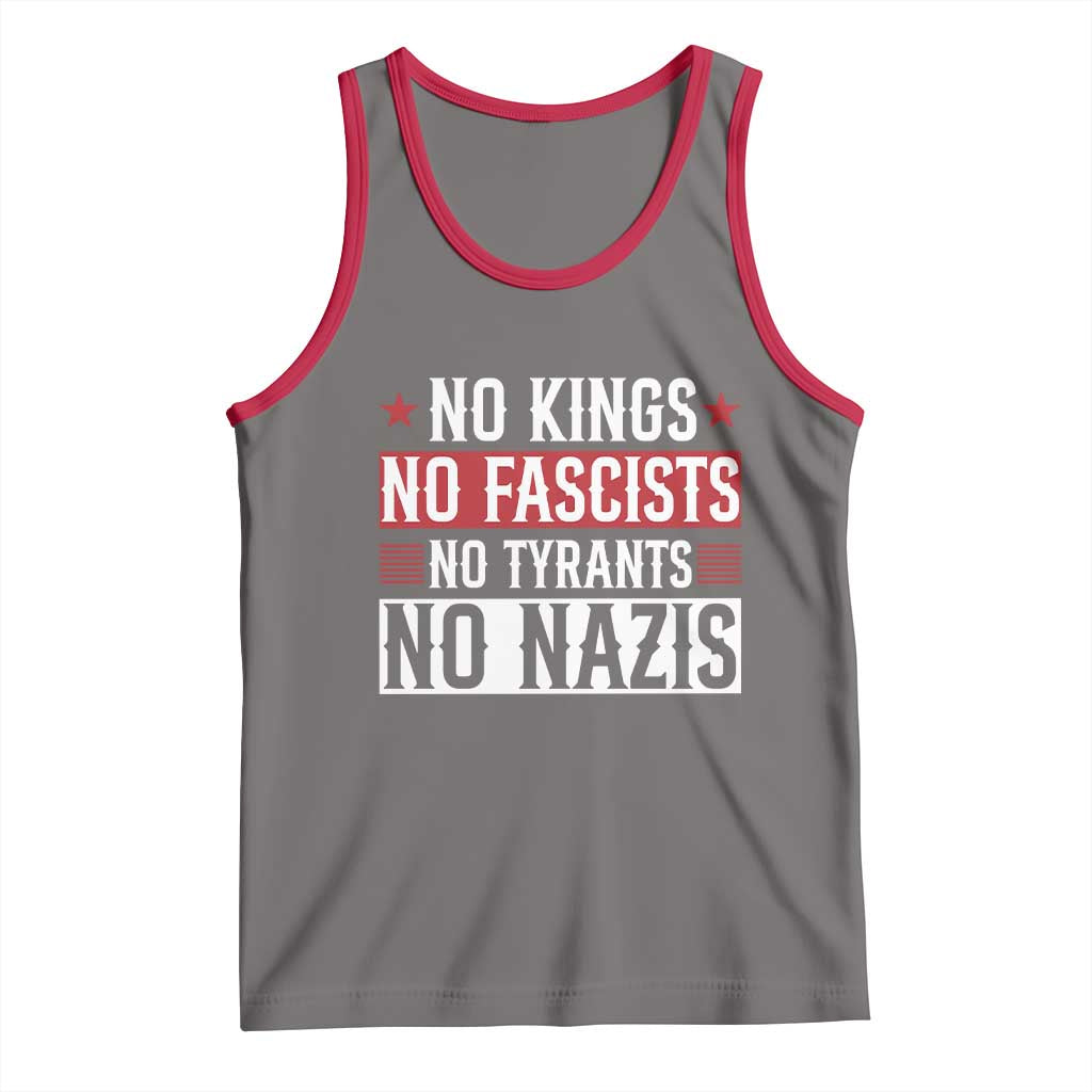 No Kings No Fascists No Nazis Tank Top Patriotic Political TS12 Deep Heather Red Print Your Wear