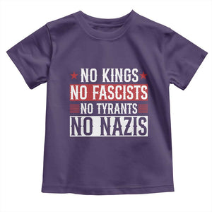 No Kings No Fascists No Nazis Toddler T Shirt Patriotic Political TS12 Purple Print Your Wear