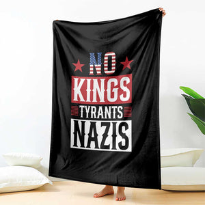 American Democracy Throw Blanket No Kings No Tyrants No Nazis TS12 Print Your Wear