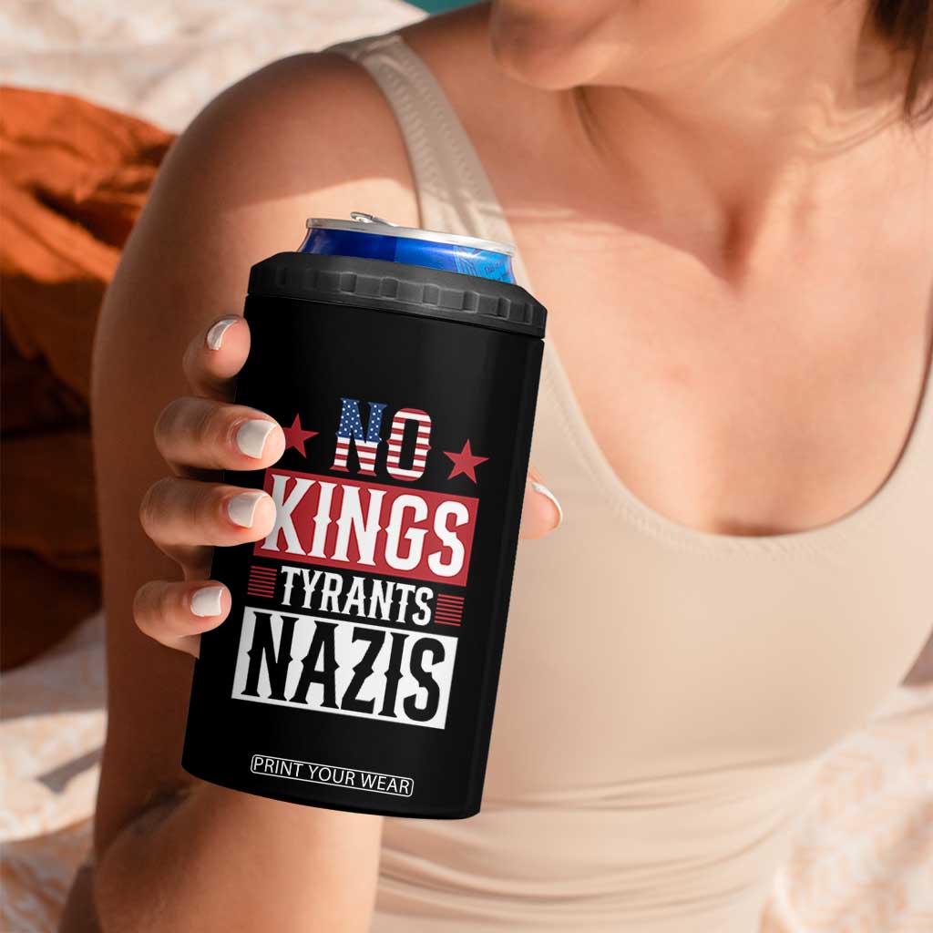 American Democracy 4 in 1 Can Cooler Tumbler No Kings No Tyrants No Nazis TS12 Print Your Wear