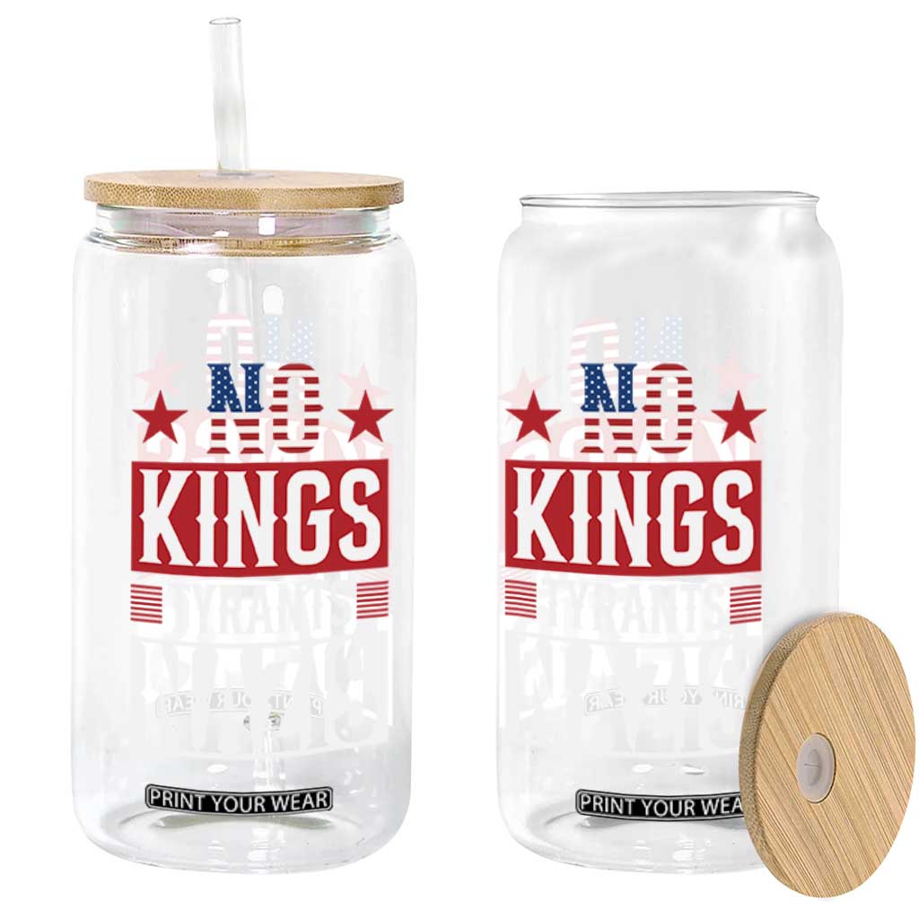 American Democracy Glass Can No Kings No Tyrants No Nazis TS12 Print Your Wear