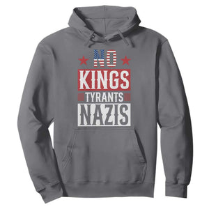 American Democracy Hoodie No Kings No Tyrants No Nazis TS12 Charcoal Print Your Wear