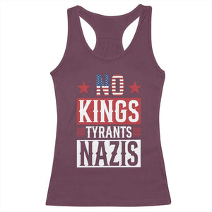 American Democracy Racerback Tank Top No Kings No Tyrants No Nazis TS12 Maroon Print Your Wear