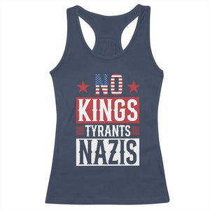American Democracy Racerback Tank Top No Kings No Tyrants No Nazis TS12 Navy Print Your Wear
