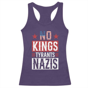 American Democracy Racerback Tank Top No Kings No Tyrants No Nazis TS12 Purple Print Your Wear
