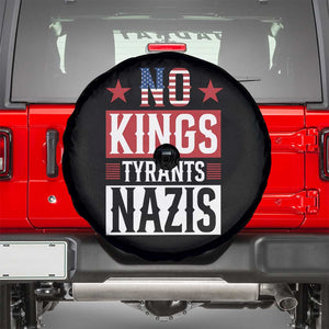 American Democracy Spare Tire Cover No Kings No Tyrants No Nazis TS12 Black Print Your Wear