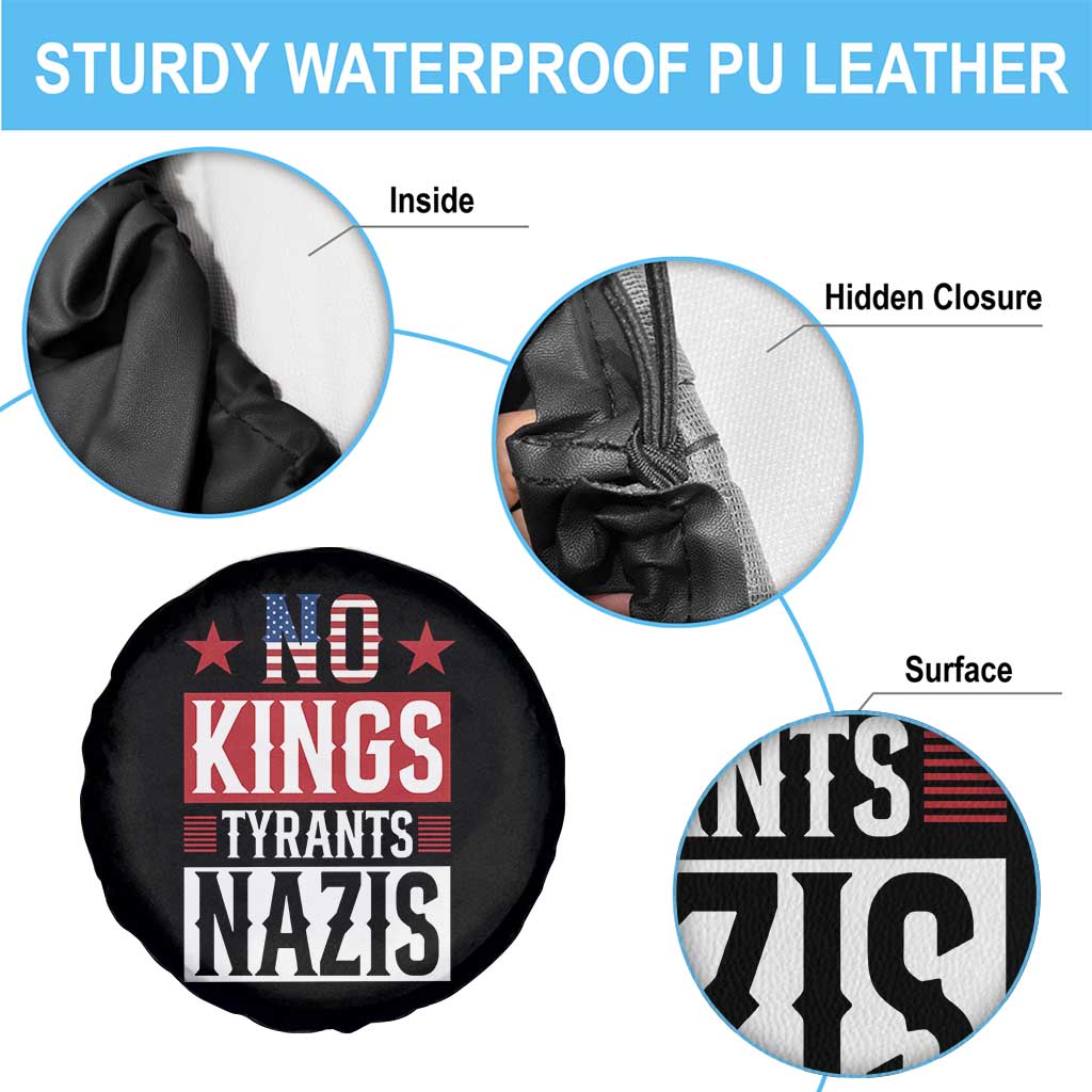 American Democracy Spare Tire Cover No Kings No Tyrants No Nazis TS12 Print Your Wear