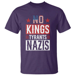 American Democracy T Shirt No Kings No Tyrants No Nazis TS12 Purple Print Your Wear