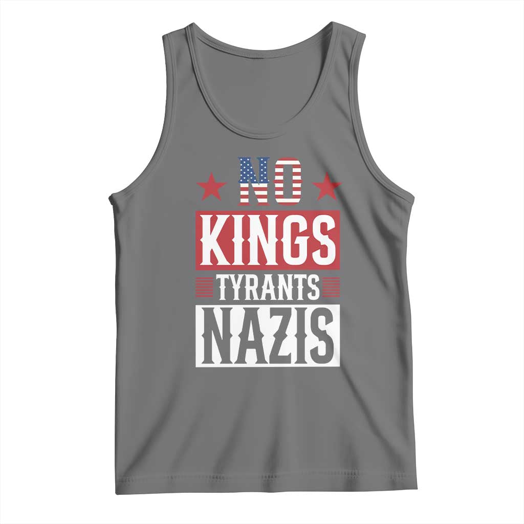 American Democracy Tank Top No Kings No Tyrants No Nazis TS12 Black Heather Print Your Wear