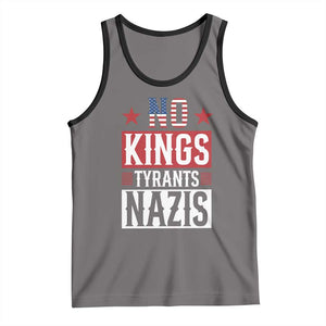 American Democracy Tank Top No Kings No Tyrants No Nazis TS12 Deep Heather Black Print Your Wear