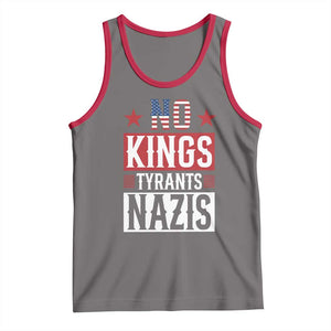 American Democracy Tank Top No Kings No Tyrants No Nazis TS12 Deep Heather Red Print Your Wear