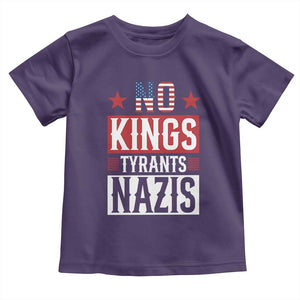 American Democracy Toddler T Shirt No Kings No Tyrants No Nazis TS12 Purple Print Your Wear