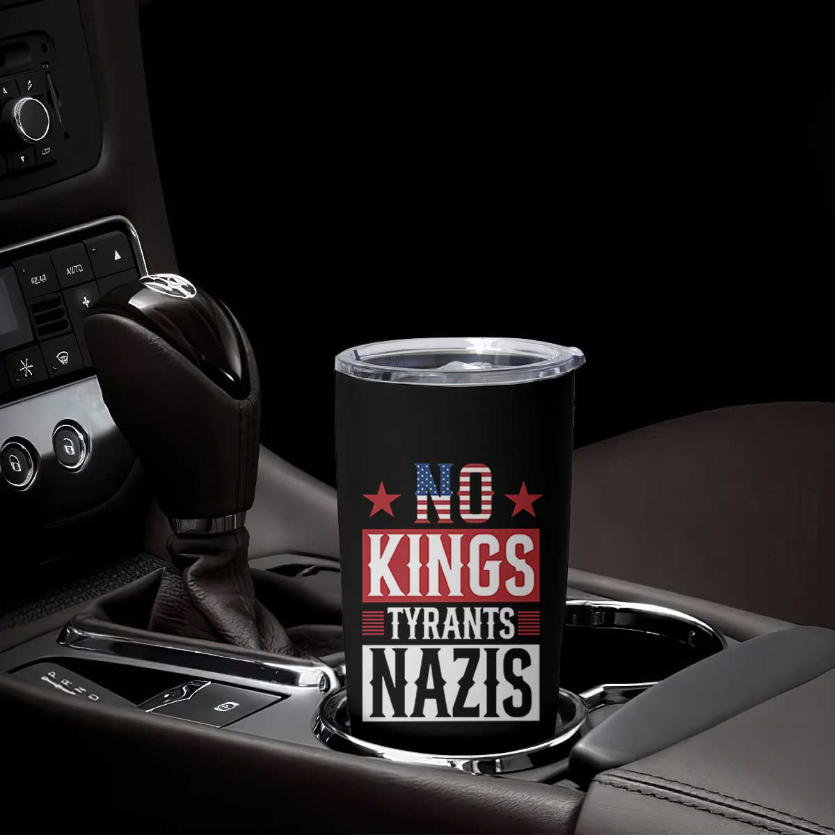 American Democracy Tumbler Cup No Kings No Tyrants No Nazis TS12 Print Your Wear