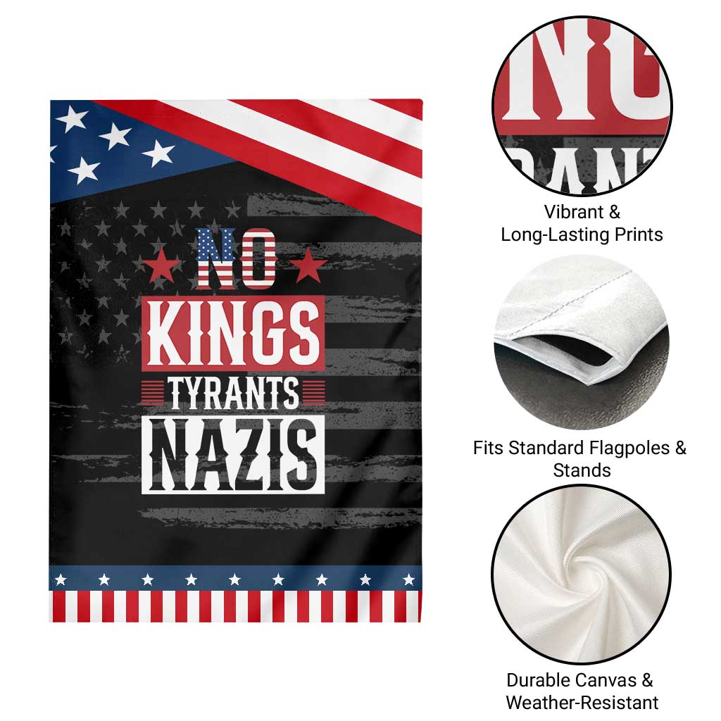 American Democracy Garden Flag No Kings No Tyrants No Nazis TS12 Print Your Wear