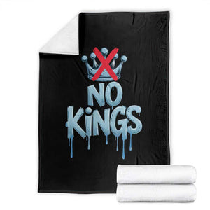 No Kings Abolish ICE Throw Blanket Anti Authoritarian Protest TS12 Black Print Your Wear