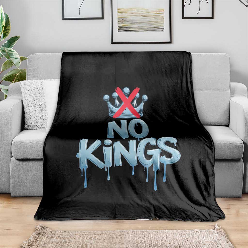 No Kings Abolish ICE Throw Blanket Anti Authoritarian Protest TS12 Print Your Wear