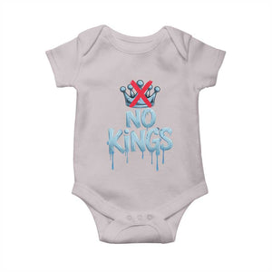 No Kings Abolish ICE Baby Onesie Anti Authoritarian Protest TS12 Ice Gray Print Your Wear
