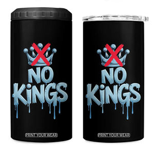 No Kings Abolish ICE 4 in 1 Can Cooler Tumbler Anti Authoritarian Protest TS12 One Size: 16 oz Black Print Your Wear