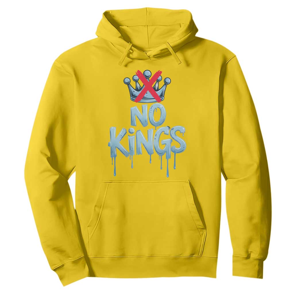 No Kings Abolish ICE Hoodie Anti Authoritarian Protest TS12 Daisy Print Your Wear