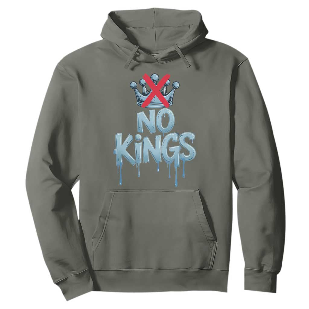 No Kings Abolish ICE Hoodie Anti Authoritarian Protest TS12 Military Green Print Your Wear