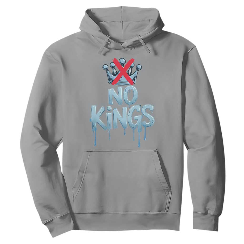 No Kings Abolish ICE Hoodie Anti Authoritarian Protest TS12 Sport Gray Print Your Wear
