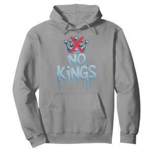 No Kings Abolish ICE Hoodie Anti Authoritarian Protest TS12 Sport Gray Print Your Wear