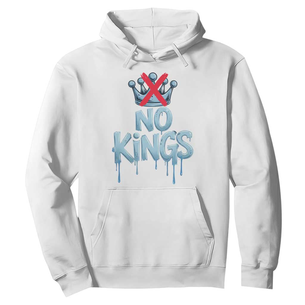 No Kings Abolish ICE Hoodie Anti Authoritarian Protest TS12 White Print Your Wear