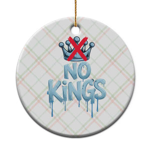 No Kings Abolish ICE Ceramic Ornament Anti Authoritarian Protest TS12 1pc Christmas Plaid Print Your Wear