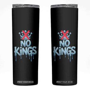 No Kings Abolish ICE Skinny Tumbler Anti Authoritarian Protest TS12 Black Print Your Wear