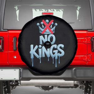 No Kings Abolish ICE Spare Tire Cover Anti Authoritarian Protest TS12 Black Print Your Wear