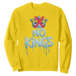 No Kings Abolish ICE Sweatshirt Anti Authoritarian Protest TS12 Daisy Print Your Wear