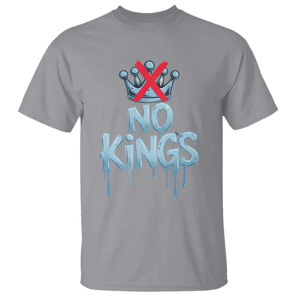 No Kings Abolish ICE T Shirt Anti Authoritarian Protest TS12 Sport Gray Print Your Wear