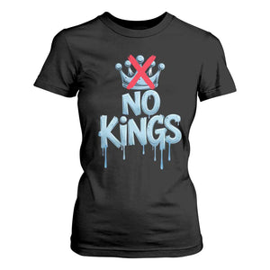 No Kings Abolish ICE T Shirt For Women Anti Authoritarian Protest TS12 Black Print Your Wear