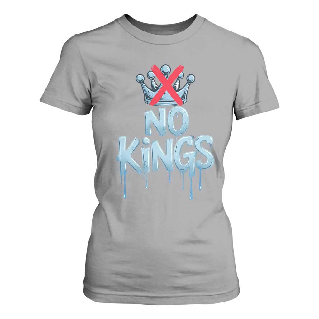 No Kings Abolish ICE T Shirt For Women Anti Authoritarian Protest TS12 Sport Gray Print Your Wear