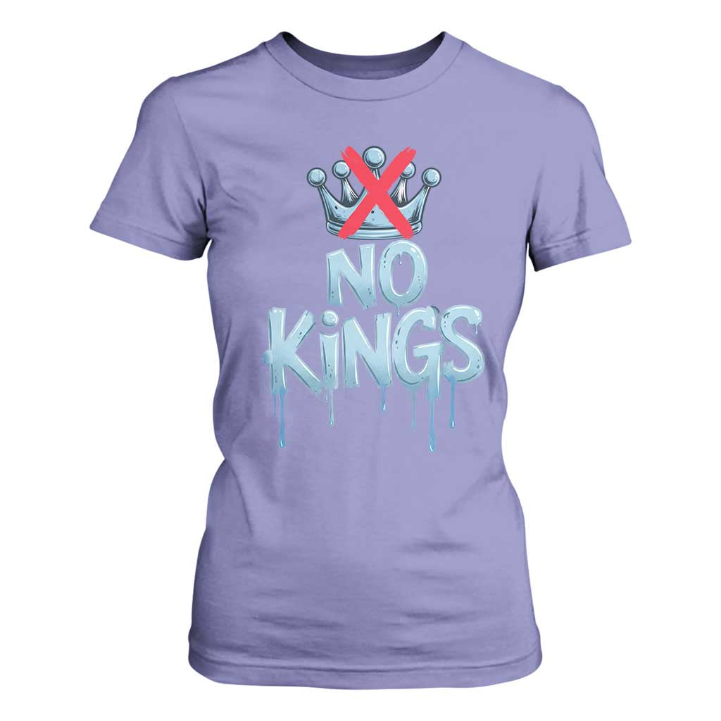No Kings Abolish ICE T Shirt For Women Anti Authoritarian Protest TS12 Violet Print Your Wear