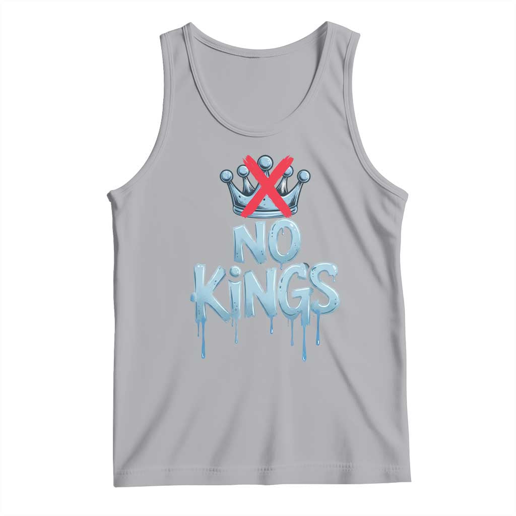 No Kings Abolish ICE Tank Top Anti Authoritarian Protest TS12 Athletic Heather Print Your Wear