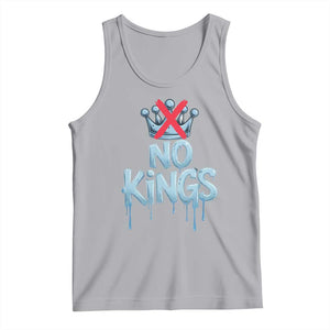 No Kings Abolish ICE Tank Top Anti Authoritarian Protest TS12 Athletic Heather Print Your Wear