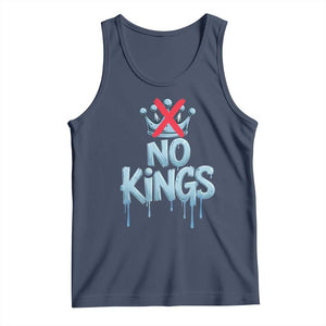 No Kings Abolish ICE Tank Top Anti Authoritarian Protest TS12 Navy Print Your Wear