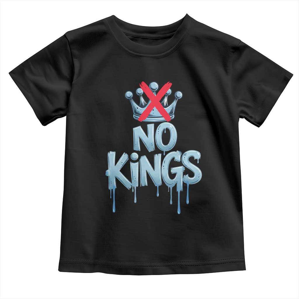 No Kings Abolish ICE Toddler T Shirt Anti Authoritarian Protest TS12 Black Print Your Wear