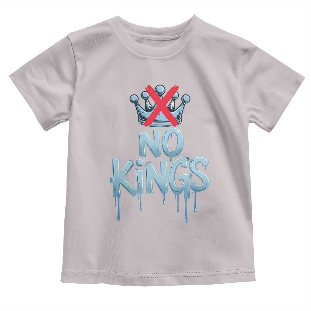 No Kings Abolish ICE Toddler T Shirt Anti Authoritarian Protest TS12 Ice Gray Print Your Wear