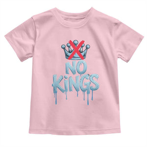 No Kings Abolish ICE Toddler T Shirt Anti Authoritarian Protest TS12 Light Pink Print Your Wear