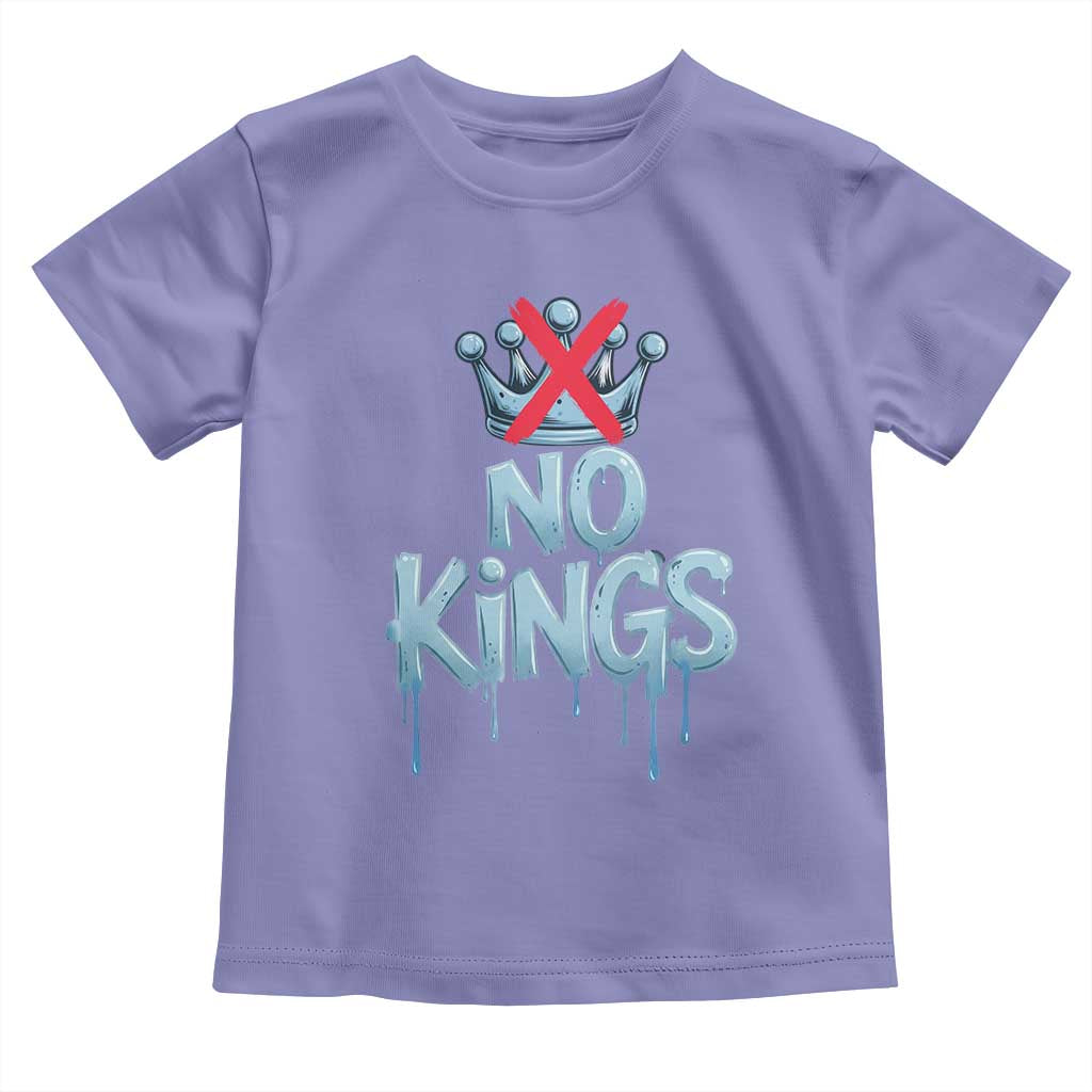 No Kings Abolish ICE Toddler T Shirt Anti Authoritarian Protest TS12 Violet Print Your Wear