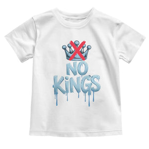 No Kings Abolish ICE Toddler T Shirt Anti Authoritarian Protest TS12 White Print Your Wear