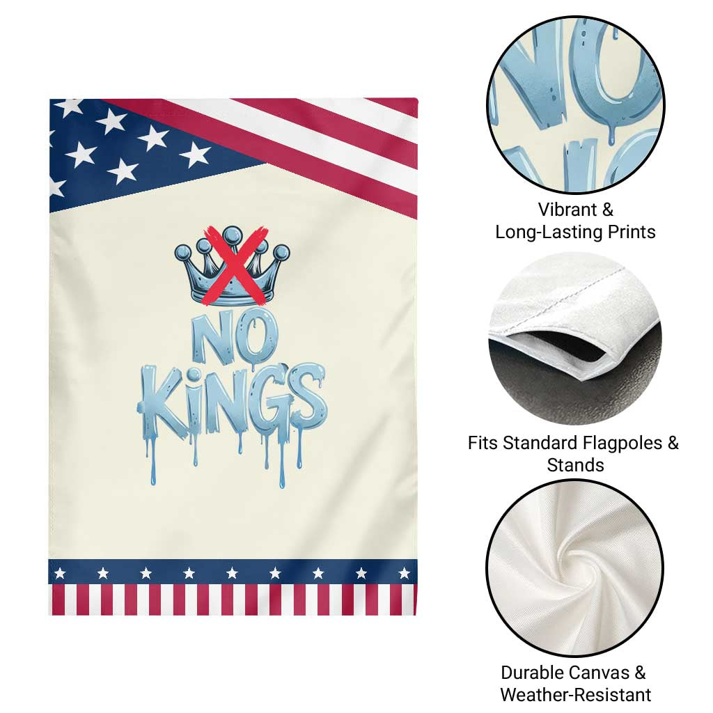 No Kings Abolish ICE Garden Flag Anti Authoritarian Protest TS12 Print Your Wear