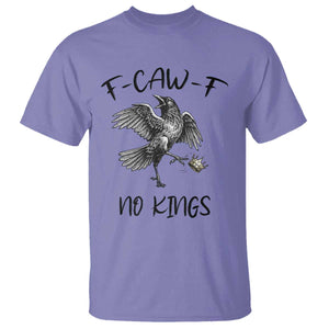 Funny Raven Kicking Crown No Kings T Shirt F Caw F TS12 Violet Print Your Wear